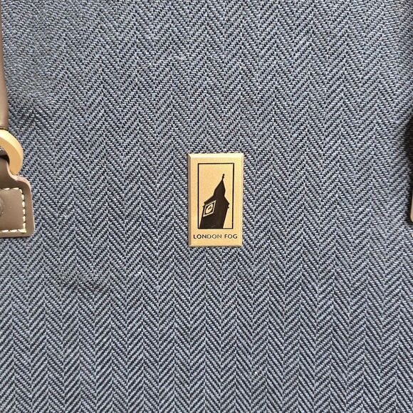 London Fog Yorkshire Large Satchel Bag Navy Blue New with Tags - Picture 2 of 13